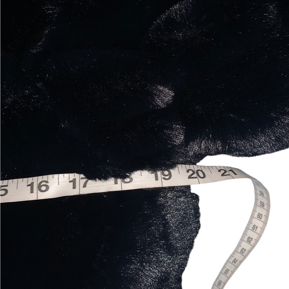 Black faux fur crop Jacket sz Medium, NEW - Picture 10 of 15